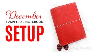 Easy DIY Custom Notebook Cover December 2023 Travelers Notebook Setup [upl. by Flor]