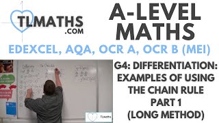 ALevel Maths G402 Differentiation Examples of using the Chain Rule Part 1 long method [upl. by Tompkins]