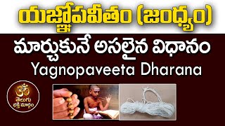 జంధ్యం ఇలా మార్చుకోండి  Yajnopaveetam Changing Procedure In Telugu 2023  Telugu Bhakthi Margam [upl. by Januarius]