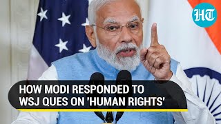 Modi Questioned by WSJ on Muslims and Human Rights in India  Watch PMs Response [upl. by Ahtekal]