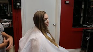 Elizabeth AZ  Pt 2 Real Long Blonde Hair to Completely Bald Free Video [upl. by Ayetal695]