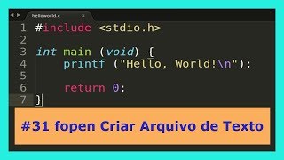 Tutorial de C 31  fopen Criar Arquivo de Texto [upl. by Thurston692]