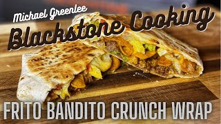 Frito Bandito Crunch Wrap made on the Blackstone griddle [upl. by Larimor]