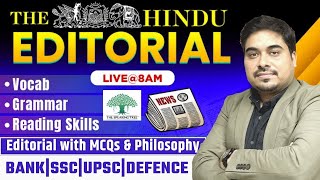 The Hindu Editorial amp Vocab Analysis  Satyendra Tiwari Sir [upl. by Tolland]