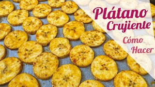 CHIPS DE PLATANO al horno 🍌 Cómo hacer PLATANO CRUJIENTE [upl. by Eenhpad]