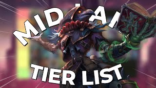 SMITE MID LANE TIER LIST Mid lane hunters DOMINATING [upl. by Dnamron36]