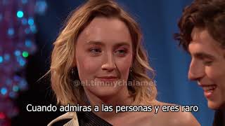 Timothée Chalamet y Saoirse Ronan en TGNS subs español [upl. by Cumine]