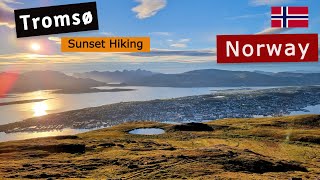 Norway Hiking at Sunset  Fjellheisen Tromsø  360° View [upl. by Decato]