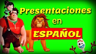 Como PRESENTARSE en ESPAÑOL con PELICULAS 🤝 [upl. by Amitak]