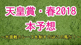 【競馬】【天皇賞・春】展開の利を受けるのはこの馬だ！大激戦の天皇賞・春2018本予想！好機！ [upl. by Kaitlin582]