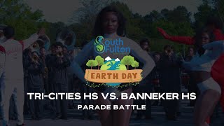 2024 TriCities High School Band  S Fulton Earth Day Parade Battle vs Banneker HS  WATCH IN 4K [upl. by Fergus]