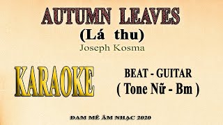 AUTUMN LEAVES  Lá Thu  Karaoke [upl. by Antin]