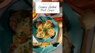 Creamy Herbed Pork Chops  YumTastic Foodie [upl. by Nickey]