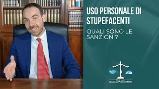 Uso personale di stupefacenti quali sono le sanzioni ⚖ Articolo 75 DPR 3091990 [upl. by Barcroft136]