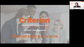 Demo Days  Procore  Criterion HCM Webinar [upl. by Edbert]