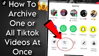 How To Archive TikTok Videos On iPhone  Archive All Tiktok Videos At Once [upl. by Linkoski]