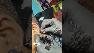 Ear Lobe piercing Rocksteady Tattoopiercing piercinglovers [upl. by Atiek987]