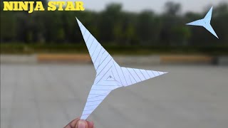 How To Make A Paper Ninja Star  Shuriken  Origami Ninja Star  Make A Paper Shuriken [upl. by Woodson]