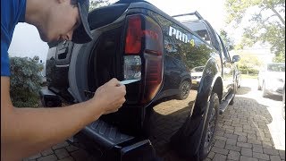 Nissan Frontier MODS Custom Legal Tail Light Tint Design [upl. by Sisely655]