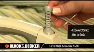 Ferro de Passar Roupas a Seco ou Vapor com Spray BlackampDecker X560T [upl. by Odnomor908]