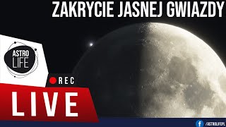 Zakrycie gwiazdy obserwacje Księżyca gwiazdy podwójne i gromady gwiazd  AstroLife na LIVE 117 [upl. by Neersin]