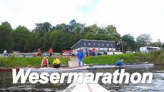 WeserMarathon von HannMünden bis Bronzeziel WSVBeverungen [upl. by Ocirderf]