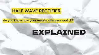 half wave rectifier  rectification process electronics education rectification signals [upl. by Harness418]