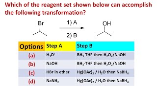 MCQ152 Reagent selection for 2bromopropane to 2propanol by Dr Tanmoy Biswas PhD for NEET BSMS [upl. by Riane]