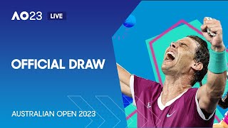 LIVE  Official Draw  Australian Open 2023 [upl. by Rosalinde]