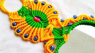 Macrame Beautiful Heart Shape Mirror tiutorial In Hindi  Full HD Part [upl. by Nuahsyd]