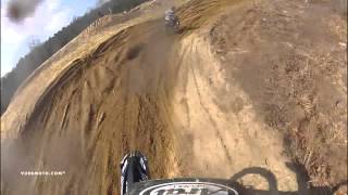 Club MX  Mel Pocock chasing Zach Osborne Helmet Cam  vurbmoto [upl. by Ilyk]