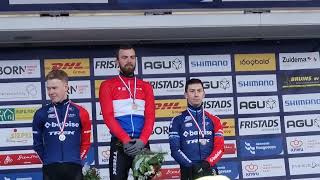 Joris Nieuwenhuis Nederlands kampioen veldrijden in Hoogeveen [upl. by Elocon43]