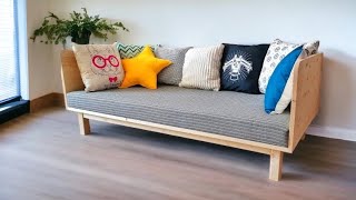 DIY Modern Indoor Sofa  Build a stylish and comfortable chair using simple materials [upl. by Mora721]