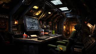 Spaceship Crew Cabin Ambient SciFi Ambiance for Sleep Study Relaxation [upl. by Niwroc]