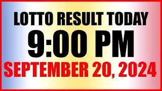 Lotto Result Today 9pm Draw September 20 2024 Swertres Ez2 Pcso [upl. by Purpura789]