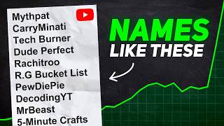 How to Pick BEST Name for YouTube Channel  6 WAYS 😎 [upl. by Janette366]