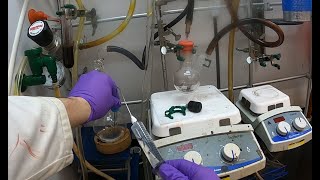 Transferring Solvents amp Reagents with a Syringe on a Schlenk Line [upl. by Noeruat465]