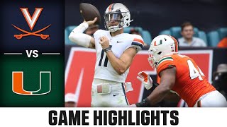 Virginia vs Miami Game Highlights  2023 ACC Football [upl. by Kaine425]