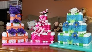 Square Diaper Cake How To Make [upl. by Nikaniki]