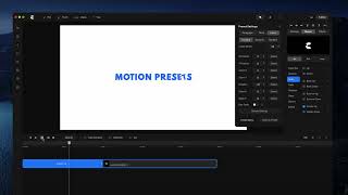 CreateStudio  Working with Motion Presets [upl. by Zehe289]