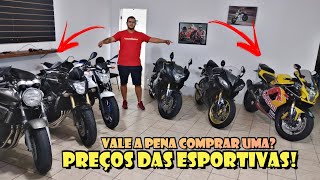 PREÇO DAS MOTOS SEMI NOVAS DE ALTA CILINDRADAS ESPORTIVAS HOJE VALE A PENA COMPRAR UMA PREÇOS [upl. by Noakes770]