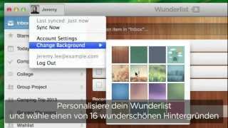 Los gehts mit Wunderlist  Hintergrundbilder [upl. by Starobin]