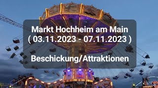 Markt Hochheim am Main  03112023  07112023   Beschickung  Attraktionen [upl. by Amelina]