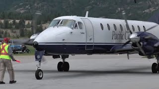 Beechcraft 1900 startup and takeoff [upl. by Annaor]