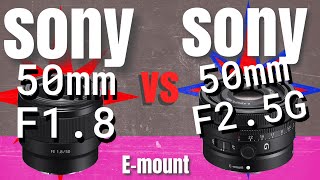 Sony 50mm F18 vs F25 G Which lens fits your style [upl. by Enilegna904]