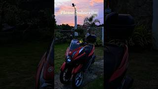 YAMAHA TRICITY 125 MOTORCYCLE AND SUNSET [upl. by Gnouh]