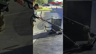 ⚠️ Common asphalt crack repair mistake shorts [upl. by Euqor]