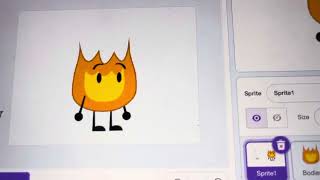 BFDI Tutorial How to make Firey in Scratch [upl. by Lipski592]