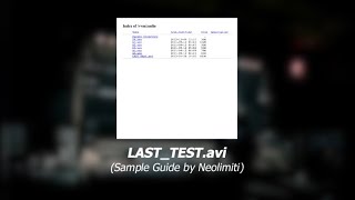 VVm  LASTTESTavi Sample Guide [upl. by Yanahs]