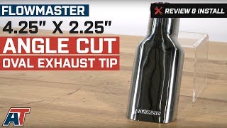 19972018 F150 Flowmaster 425quot x 225quot Angle Cut Oval Exhaust Tip Review amp Install [upl. by Stromberg]